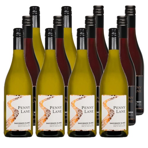 Case of 12 Mixed Penny Lane Red & White Wine